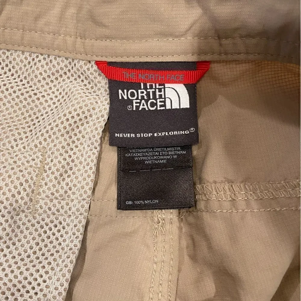 The North Face Mens 24 Horizon 2.0 Cargo Utility Shorts Beige Khaki Hiking